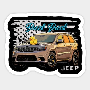 Jeep Grand Cherokee Trackhawk Car Form Vintage Artwork Sticker